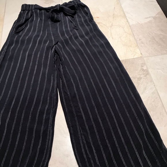 Wilfred Pinstripe Faun Wide-Leg Pant - Picture 8 of 16